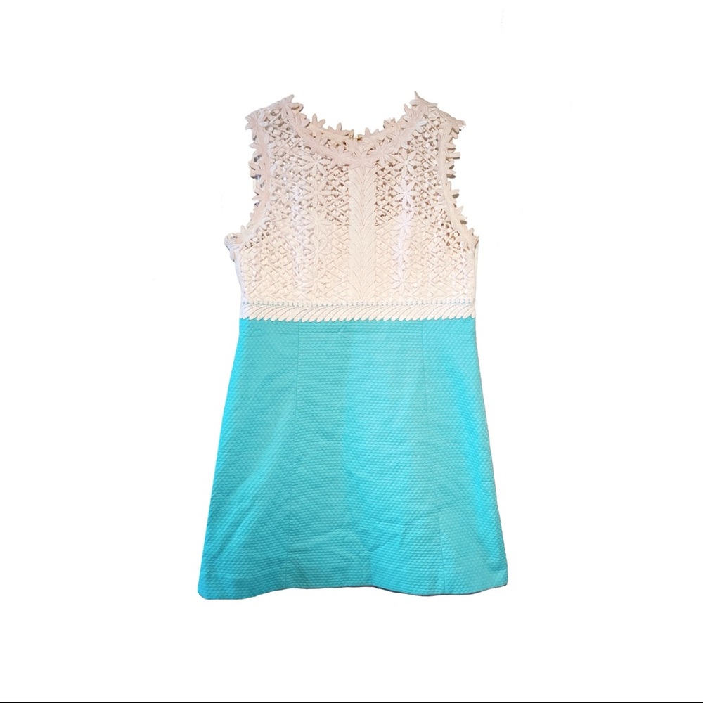 Lily Pulitzer Blue & White Lace Mid Dress